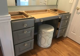 grey bathroom cabinet refinishing