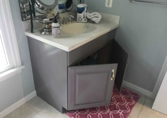 grey bathroom cabinet
