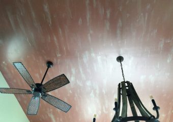 brush textured ceiling