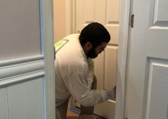 Painting Company Employee Painting Trim