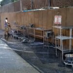 Power Washing Hospital Equipment